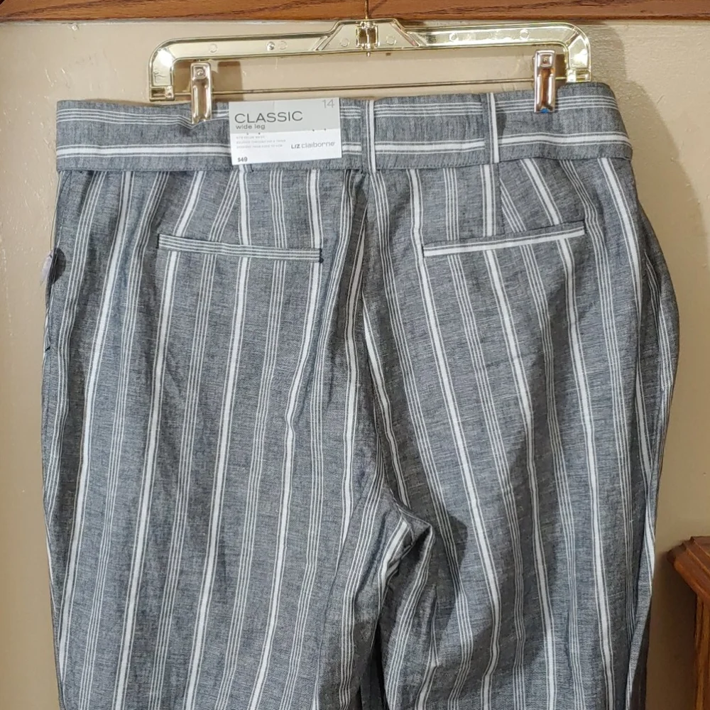Liz Claiborne 🆕 Classic Wide Leg Pants 14 - Picture 5 of 8
